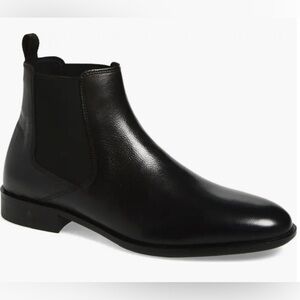 Hugo‎ Boss Men’s Black Leather Ankle Boots EU 45 US 12